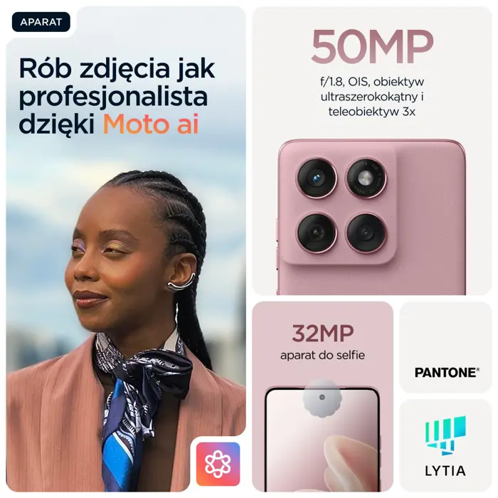 Motorola edge 60 fusion 16.9 cm (6.67") Dual SIM Android 15 5G USB Type-C 8 GB 256 GB 5200 mAh Pink