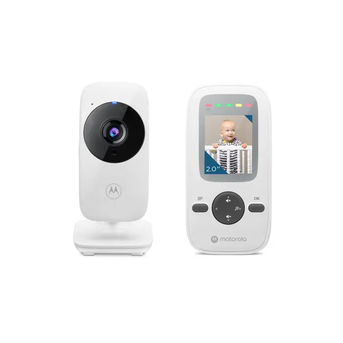 Motorola | Video Baby Monitor | VM481 2.0" | 2.0" diagonal color screen; LED sound level indicator; Infrared night vision; 2.4GHz FHSS wireless technology for in-home viewing; Digital zoom; High sensi