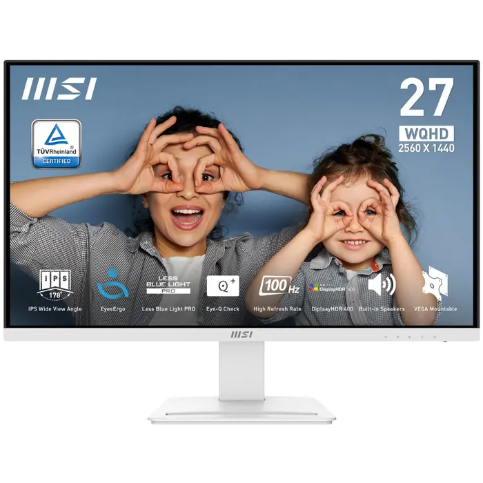 MSI 27" PRO MP273QW E2 IPS QHD 100Hz Monitor 2xHDMI DP Speakers