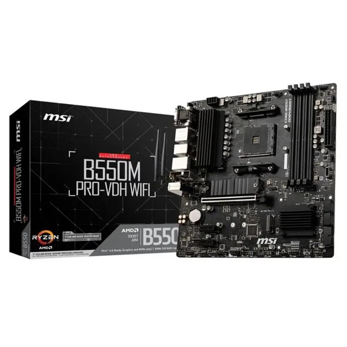MSI B550M PRO-VDH motherboard AMD B550 Socket AM4 micro ATX