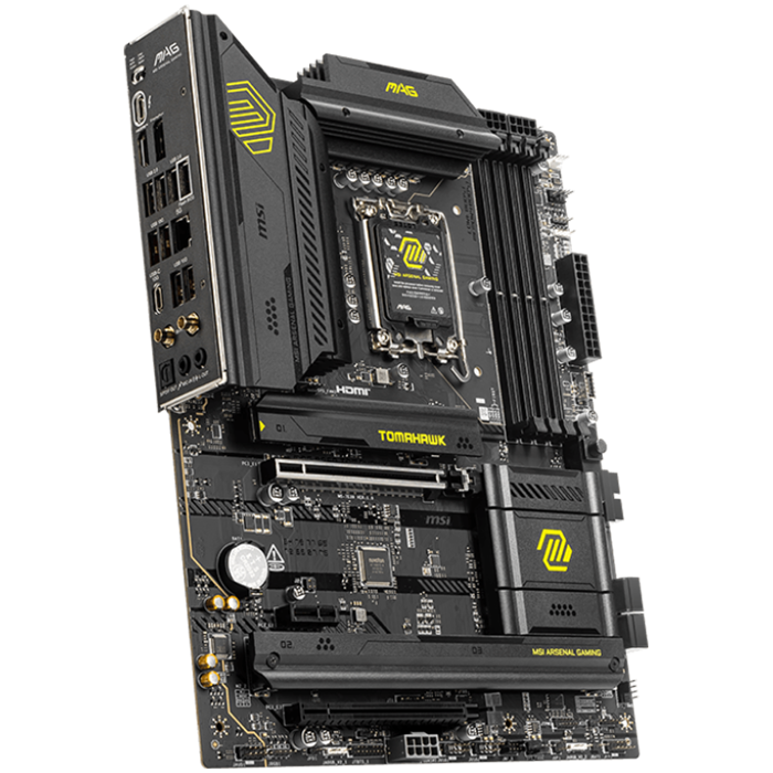 MSI MAG B860 TOMAHAWK WIFI, ATX, LGA 1851, 4x DDR5 Dual Channel DDR5 up to 9200(OC)MHz, 2x PCIe x16 slot, 3x M.2 slot, 4x USB 2.0, 4x USB 10Gbps, 1x USB 10Gbps Type-C, 1x USB 40Gbps Type-C, HDMI, DP,
