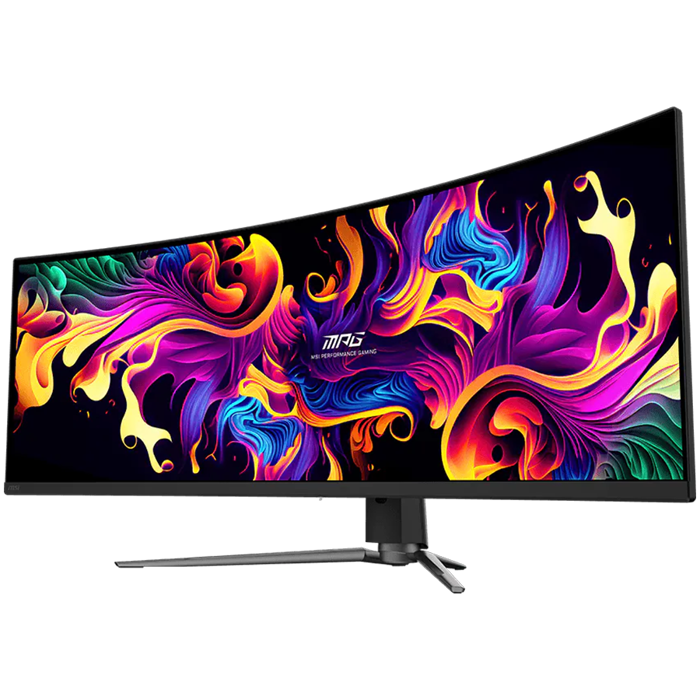 MSI MPG 491CQP QD-OLED Gaming Monitor, 49", 5120 x 1440 (DQHD), QD-OLED, 144Hz, Curve 1800R, 0.03ms, AMD FreeSync Premium Pro, DisplayHDR True Black 400, 1x DP, 2x HDMI, 1x USB Type C w/PD 90W, Tilt,