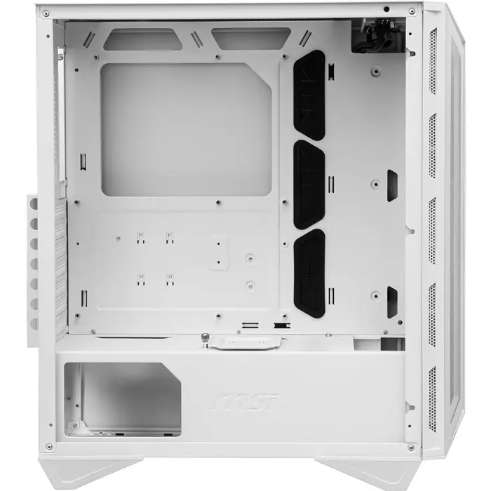MSI MPG GUNGNIR 110R WHITE Mid Tower Gaming Computer Case 'White, 4x 120mm ARGB Fan, 1 to 6 ARGB Control board, USB Type-C, Tempered Glass, Center, ATX, mATX, mini-ITX'
