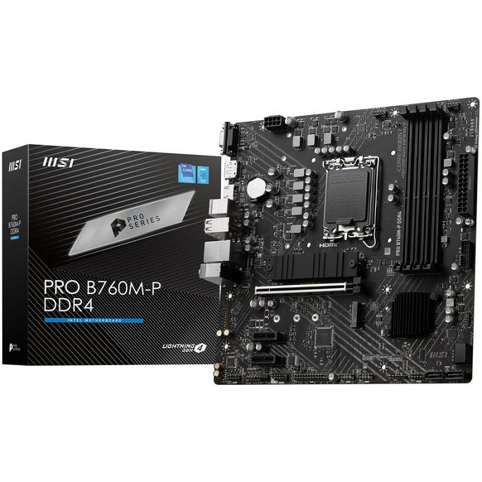 MSI Pro B760M-P DDR4, Intel B760-Mainboard - Socket 1700, DDR4 7E02-001R