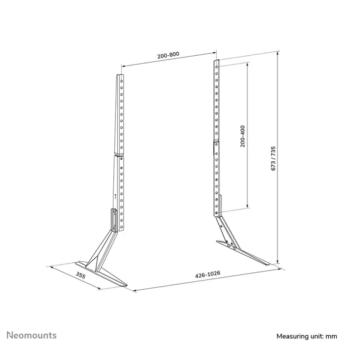Neomounts TIS 23"-75" 1TFT black Max.40KG