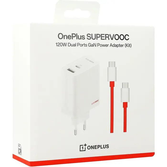 OnePlus Charger SUPERVOOC 120W 2 Ports with Cable White
