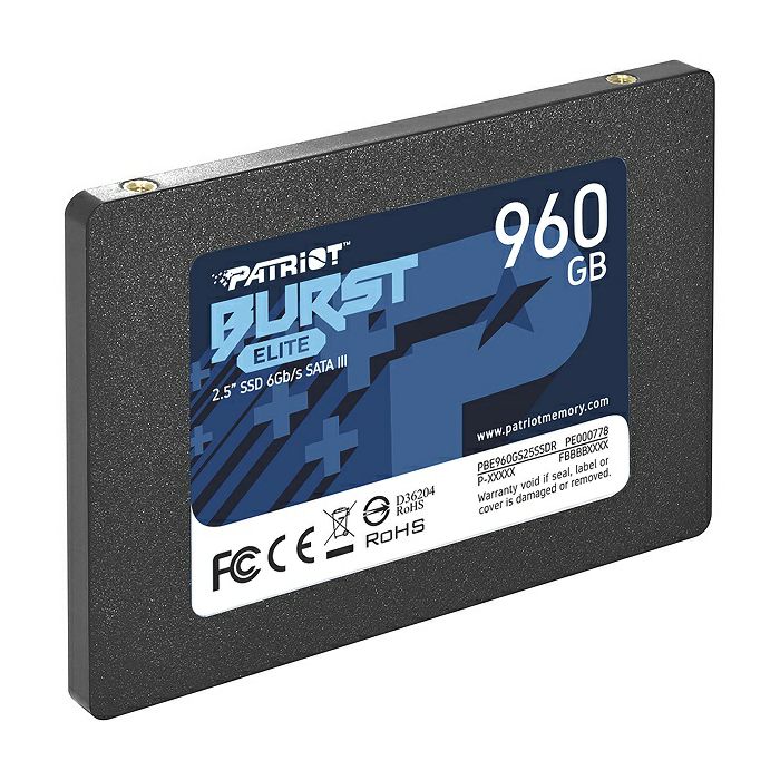 Patriot SSD Burst Elite R450/W320, 960GB, 7mm,2.5"