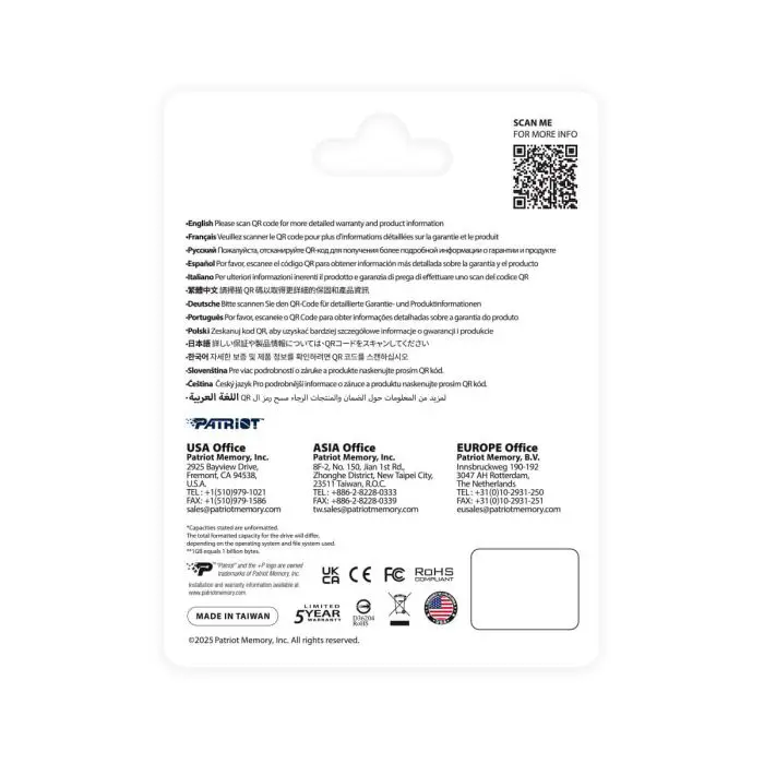Patriot P410 2TB M.2 NVMe SSD PCIe Gen 4 x4