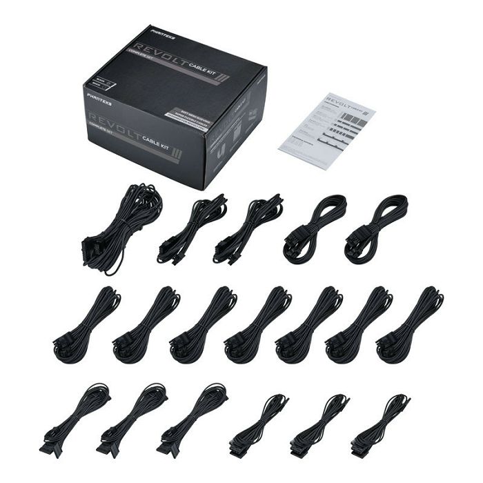 PHANTEKS Revolt Cable Kit, complete set - black PH-CBKT-CO_BK01