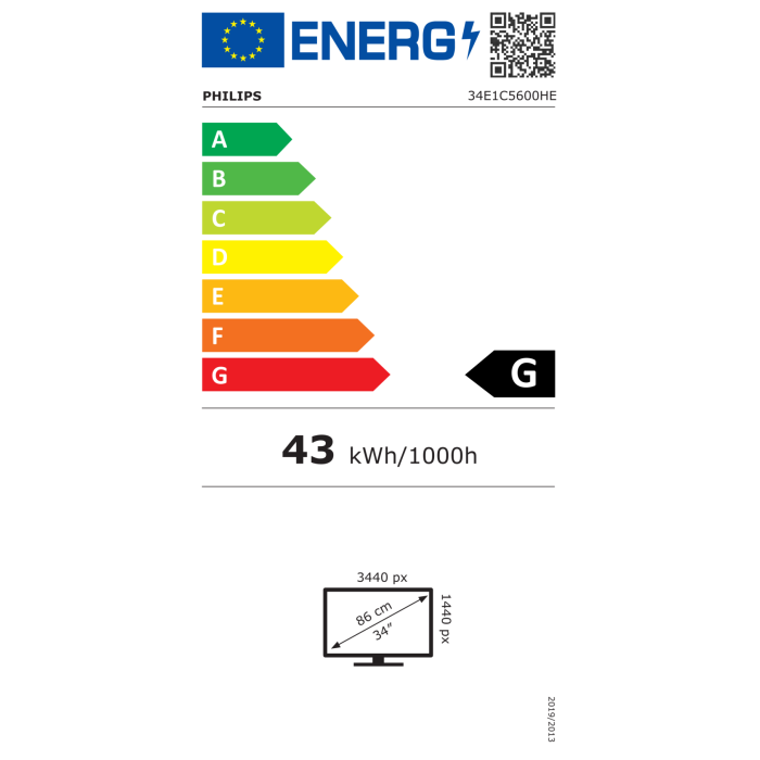 Philips 34E1C5600HE 34" UltraWide curved monitor