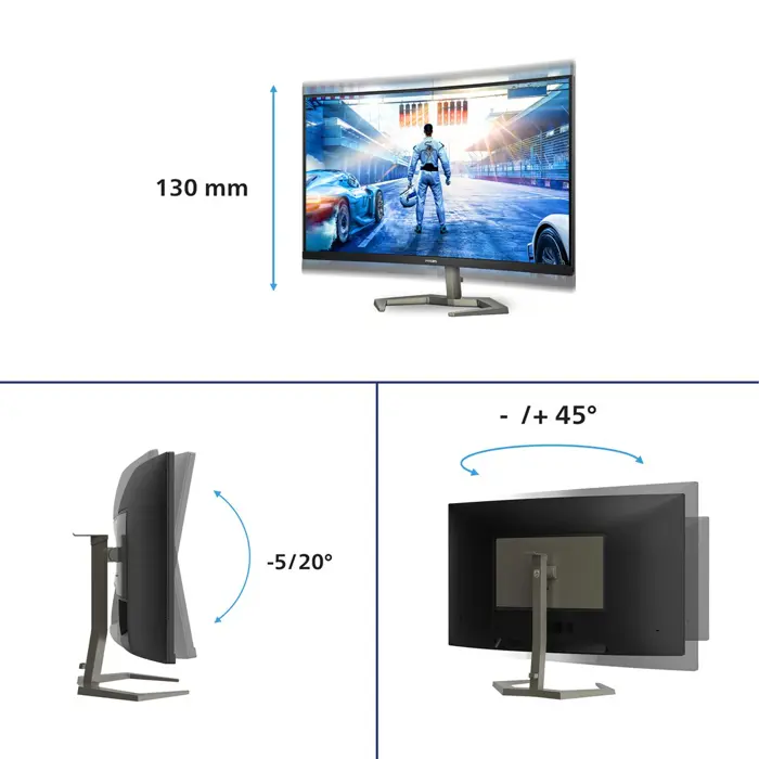 Philips Momentum 32M1C5200W/00 computer monitor 80 cm (31.5") 1920 x 1080 pixels Full HD LCD Black