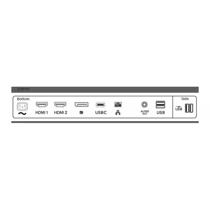 Philips P Line 329P1H/00 LED display 80 cm (31.5") 3840 x 2160 pixels 4K Ultra HD Black