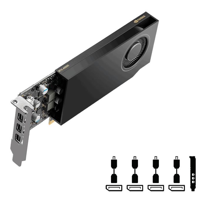 PNY RTX A1000 8GB GDDR6 PCI-E 4.0 graphics card