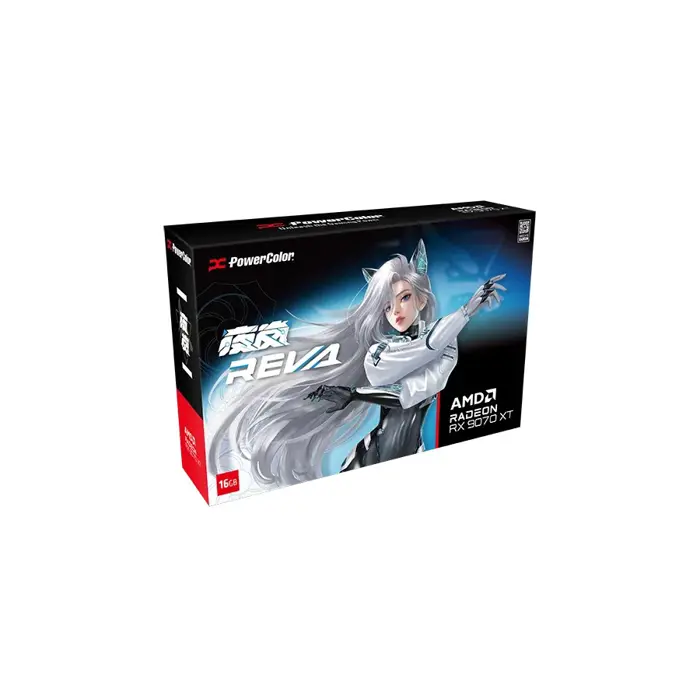 PowerColor RX 9070 XT Hellhound REVA AMD Radeon RX 9070 XT 16 GB GDDR6