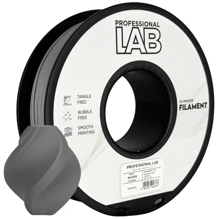 PREMIUM 3D FILAMENT PLA+ SILVER 1KG