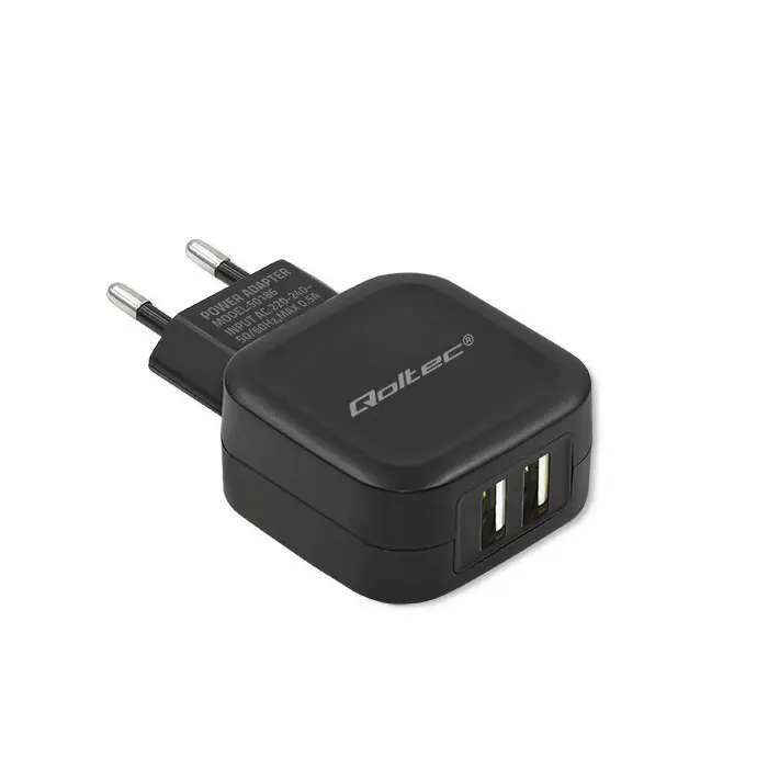 Qoltec 50186 Charger 17W | 5V | 3.4A | 2xUSB