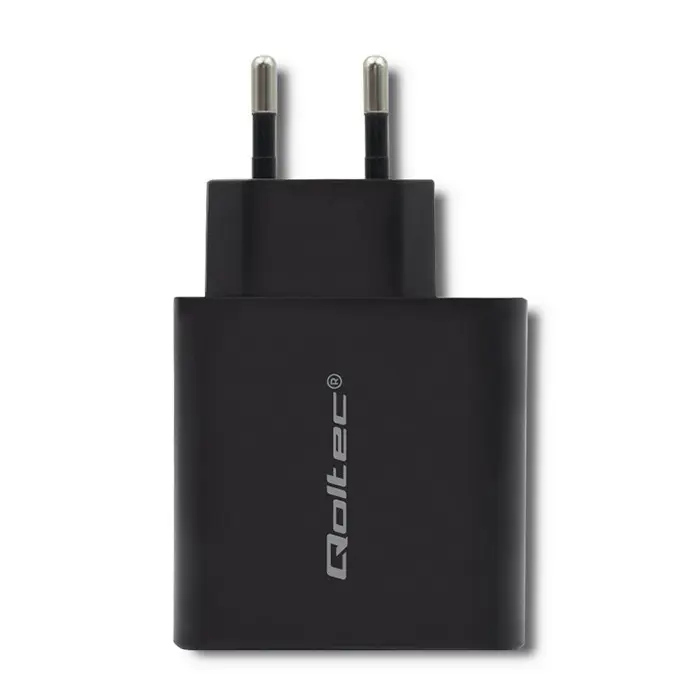 Qoltec 51717 Charger | 45W | 5-20V | 2.25-3A | USB type C PD | USB | Black