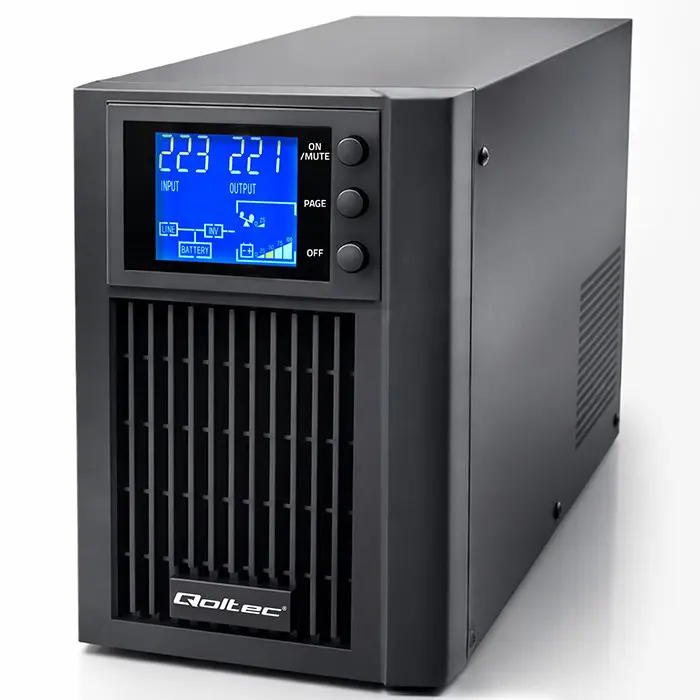 Qoltec Napajanje awaryjny UPS Pure Sine Wave | 1kVA | 800W | AVR | LCD | Czysty Sinus