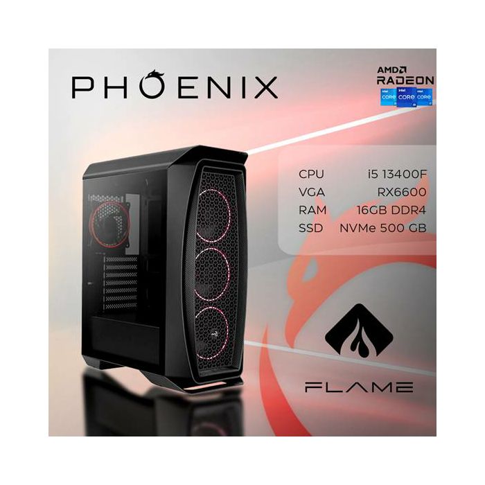 Računalo Phoenix FLAME Y-512 Intel i5-13400F/16GB DDR4/NVME SSD 500GB/RX 6600