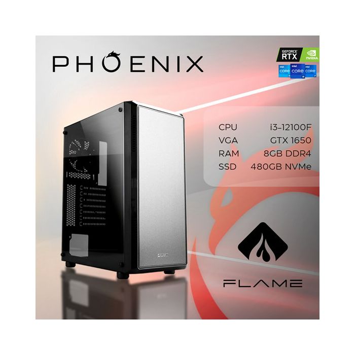 Računalo Phoenix FLAME Z-569 Intel i3-12100F/8GB DDR4/SSD 480GB/GTX 1650