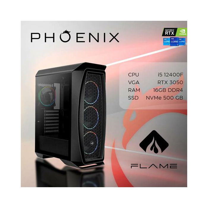 Računalo Phoenix FLAME Z-579 Intel i5-12400F/16GB DDR4/NVME SSD 500GB/RTX 3050