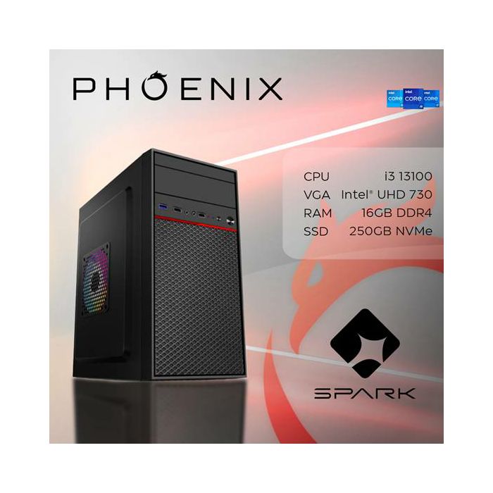 Računalo Phoenix SPARK Y-101 Intel i3-13100/16GB DDR4/NVMe SSD 250GB