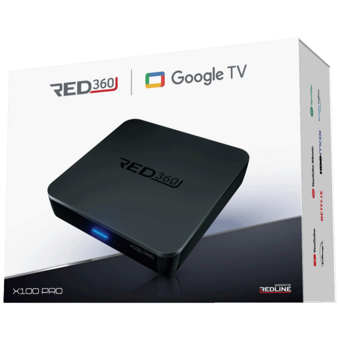 REDLINE Prijemnik Google TV, 4K, 2GB / 16 GB, WiFi, Bluetooth, LAN - RED360 X100 PRO