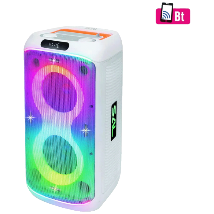 SAL Zvučnik bežični sa mikrofonom, Bluetooth, LED efekti, 60W - PAR216WH