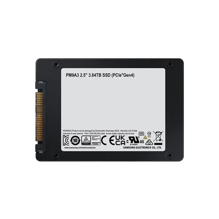 Samsung PM9A3 3.84TB 2.5" U.2 SSD PCIe 4.0 x4 Read Intensive DWPD 1 MZQL23T8HCLS-00A07