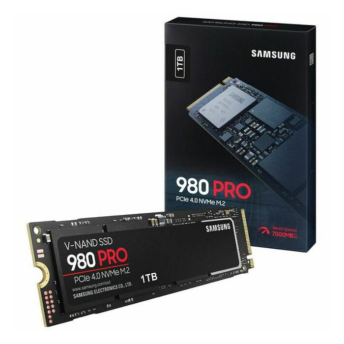 Samsung SSD 980 PRO Series 1TB M.2 PCIe, r7000MB/s, w5000MB/s, MZ-V8P1T0BW
