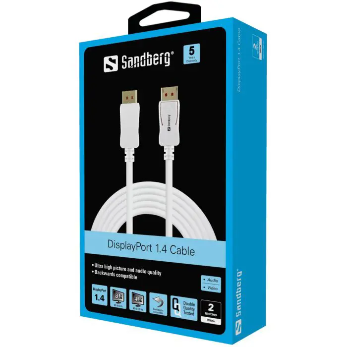 Sandberg DisplayPort 1.4 8k @ 60Hz 2m cable