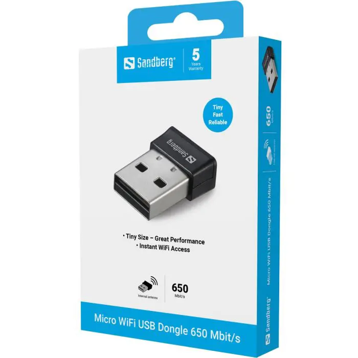 Sandberg Micro Wifi brezžična USB mrežna kartica 650 Mbit/s