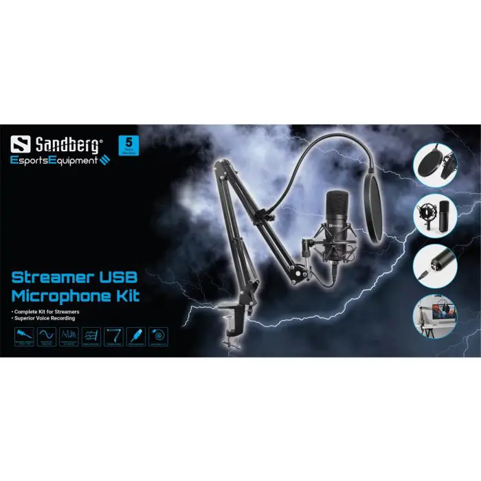 Sandberg Streamer USB Microphone Kit