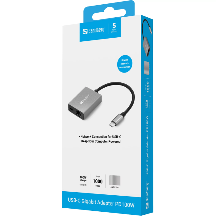 Sandberg USB-C Gigabit Network Adapter mrežni vmesnik