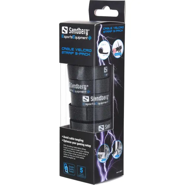 Sandberg velcro / hedgehog cable organizer 5x 1m