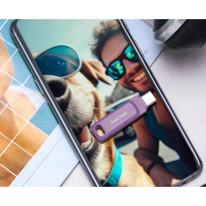 SanDisk 1TB Ultra Dual Drive Go USB-C/A 3.2 USB ključ (vijoličen)