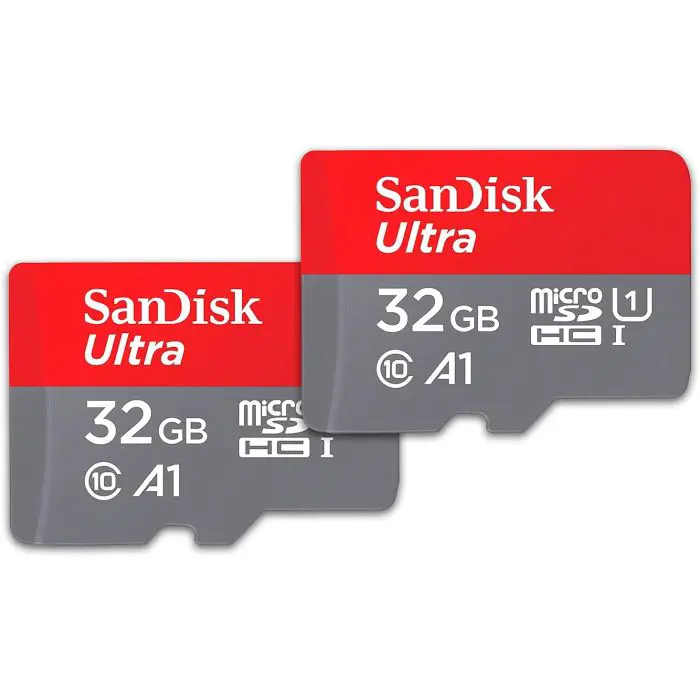 SanDisk 32GB Ultra microSDHC+ SD Adapter 120MB/s A1 Class 10 UHS-I - double pack