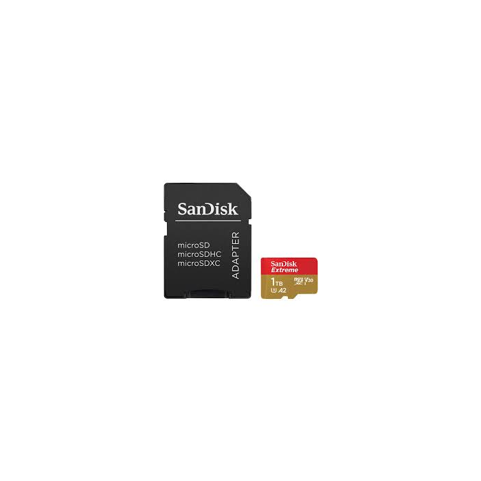 SanDisk Extreme microSDXC 1TB + SD Adapter up to 190MB/s & 130MB/s A2 C10 V30 UHS-I U3