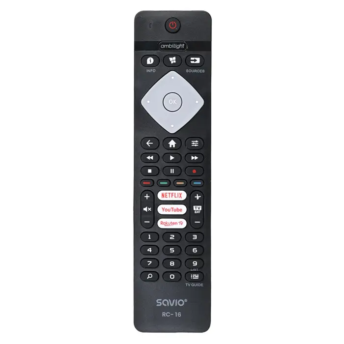 Savio universal remote control/replacement for Philips TV, SMART TV, RC-16