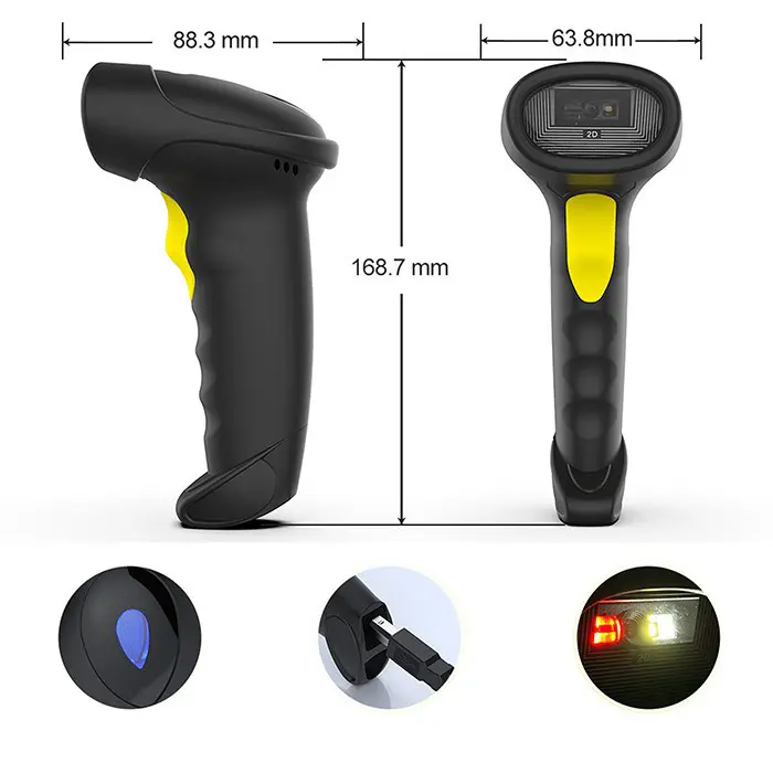 Scanner barcode reader 1D 2D USB Bluetooth