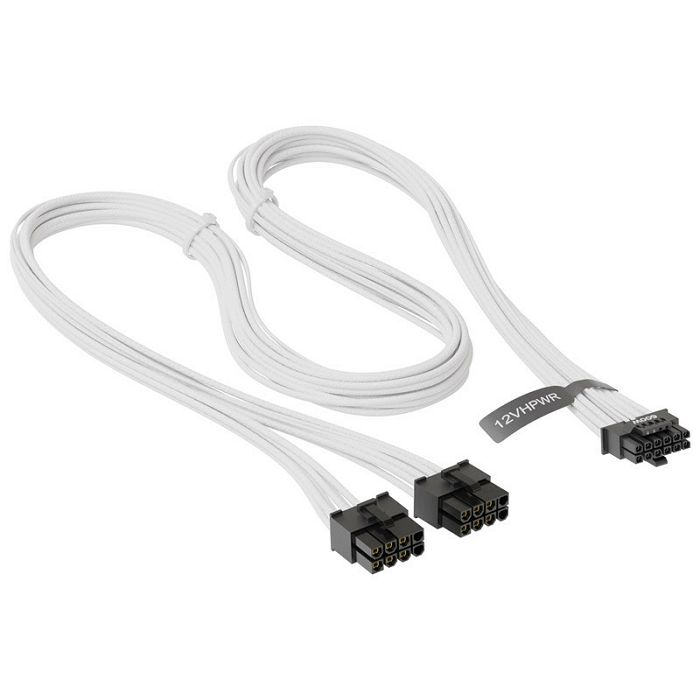 Seasonic 12VHPWR PCIe 5.0 Adapter Kabel - white