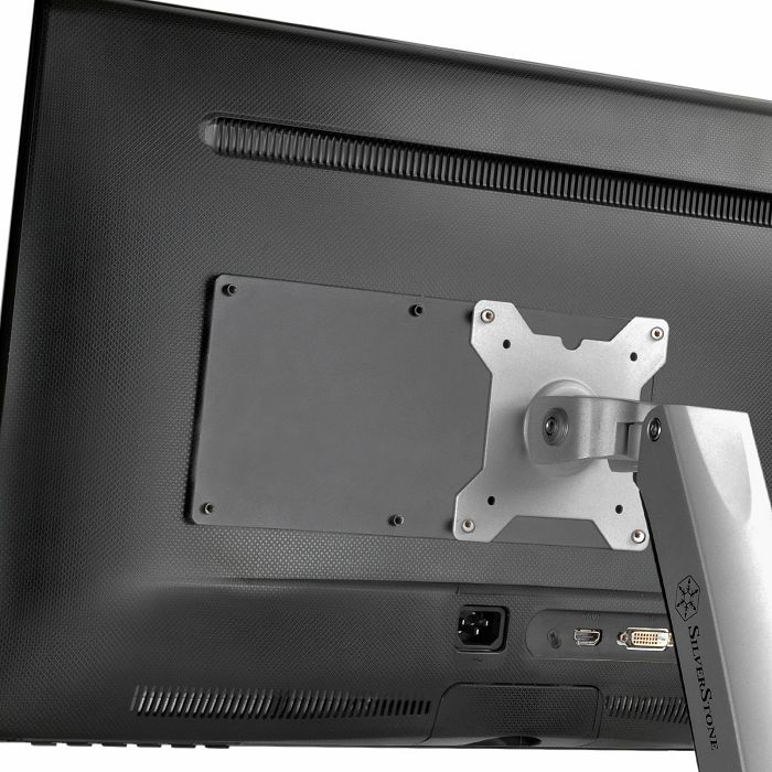 SilverStone SST-MVA01 - Extension Bracket for VESA supported Devices (NUC), supports Standard VESA Mount Specs, black