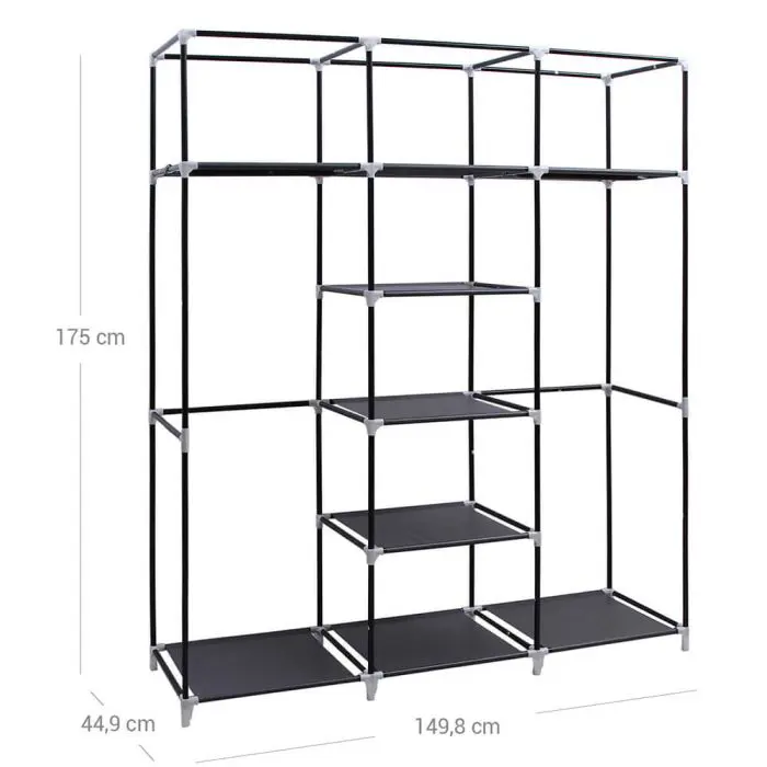 SONGMICS RYG12B canvas wardrobe, black