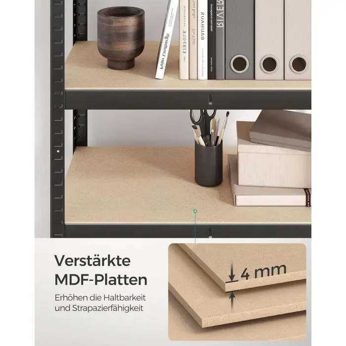 SONGMICS Shelf 30 x 75 x 150 cm brown-black, GLR030B21