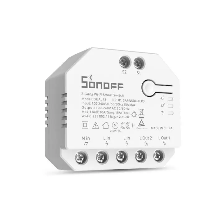 SONOFF smart switch Wi-Fi 2-channel, DUAL3 roller shutter motor control