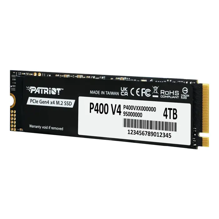 SSD Patriot P400 V4 M.2 PCI-Ex4 NVMe 4TB 6.2GB/s (P400VP4TBM28H)