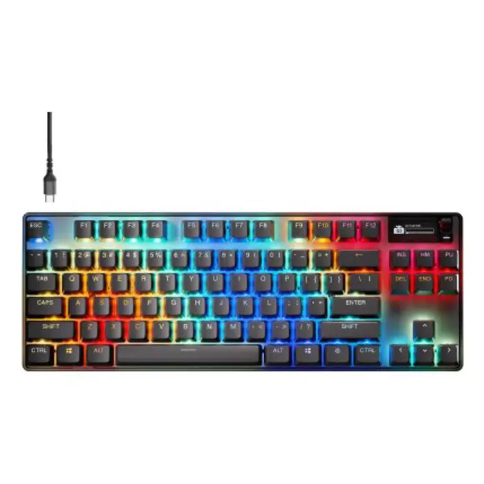 SteelSeries Apex Pro TKL Gen 3 | Gaming keyboard | Wired | US | Black | USB-C | OmniPoint 3.0 Adjustable HyperMagnetic Switches