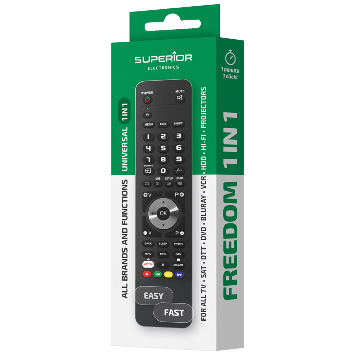 Superior Daljinski upravljač, za 1 uređaj, PC programiranje - SUPERIOR 1:1 FREEDOM - black
