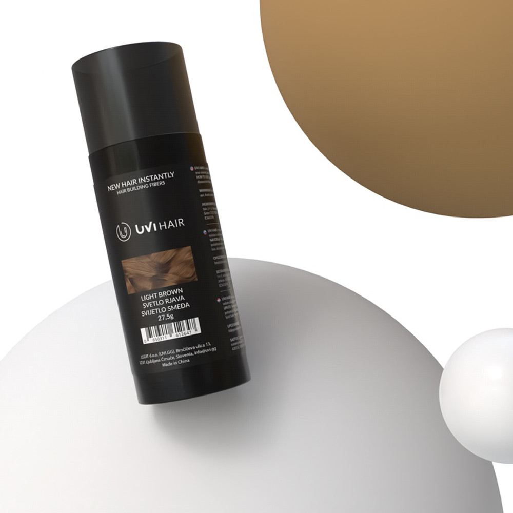 UVI Hair vlakna za kosu, LIGHT BROWN / Svijetlo smeđa (velika 27,5 g, do 50 nanosa) - 745