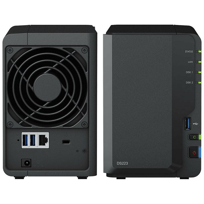 Synology DiskStation DS223 NAS Server, 2GB RAM, 1x Gb LAN - 2-Bay-DS223